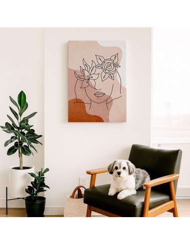 Cuadro Abstracto de Flores 35x50cm Canvas Diseño 0136