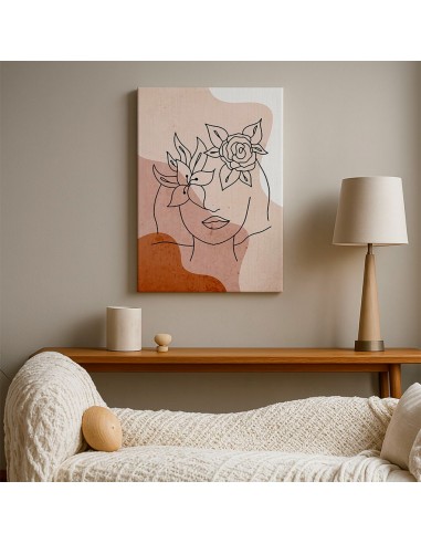 Cuadro Abstracto de Flores 35x50cm Canvas Diseño 0136