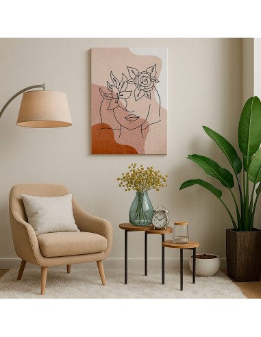 Cuadro Abstracto de Flores 35x50cm Canvas Diseño 0136