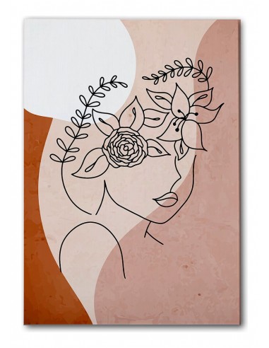 Cuadro Abstracto de Flores 35x50cm Canvas Diseño 0137