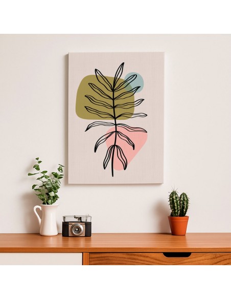 Cuadro Abstracto de Flores 35x50cm Canvas Diseño 0139