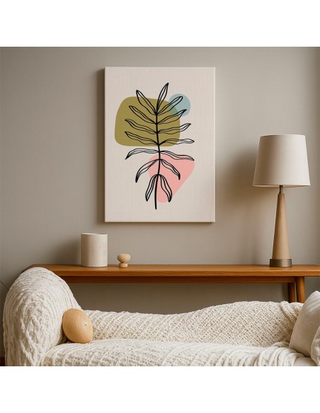 Cuadro Abstracto de Flores 35x50cm Canvas Diseño 0139