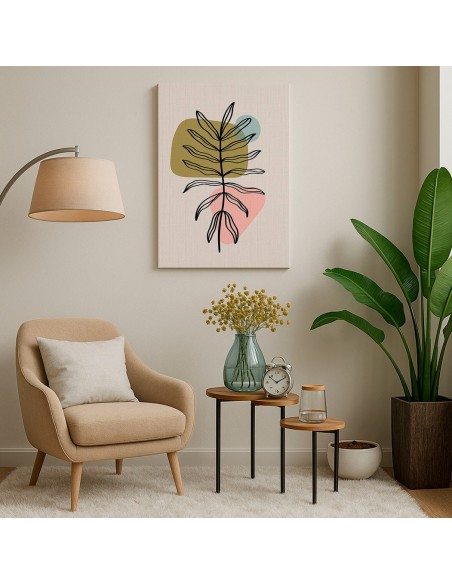 Cuadro Abstracto de Flores 35x50cm Canvas Diseño 0139