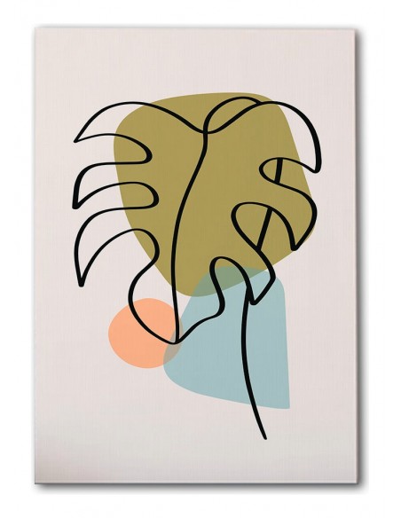 Cuadro Abstracto de Flores 35x50cm Canvas Diseño 0140