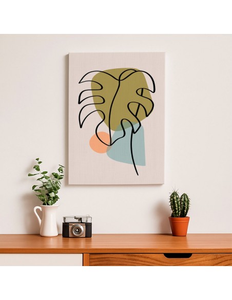 Cuadro Abstracto de Flores 35x50cm Canvas Diseño 0140