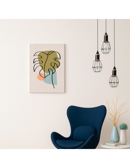 Cuadro Abstracto de Flores 35x50cm Canvas Diseño 0140