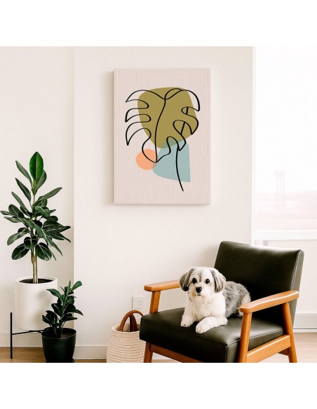 Cuadro Abstracto de Flores 35x50cm Canvas Diseño 0140