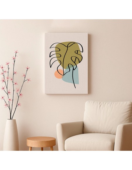 Cuadro Abstracto de Flores 35x50cm Canvas Diseño 0140