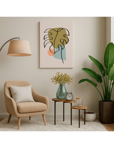 Cuadro Abstracto de Flores 35x50cm Canvas Diseño 0140