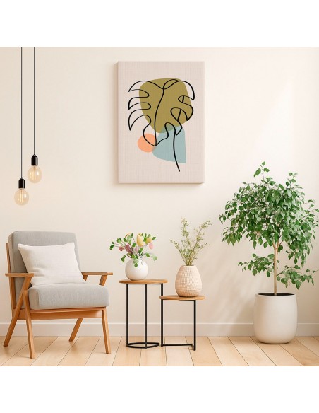 Cuadro Abstracto de Flores 35x50cm Canvas Diseño 0140