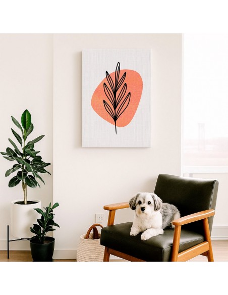 Cuadro Abstracto de Flores 35x50cm Canvas Diseño 0142