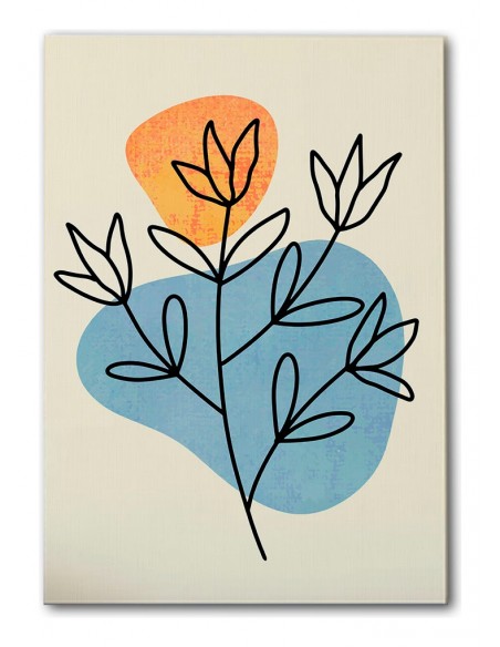 Cuadro Abstracto de Flores 35x50cm Canvas Diseño 0144