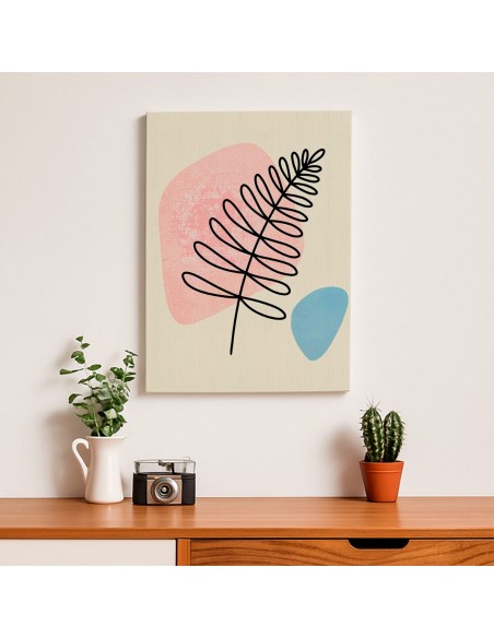 Cuadro Abstracto de Flores 35x50cm Canvas Diseño 0145