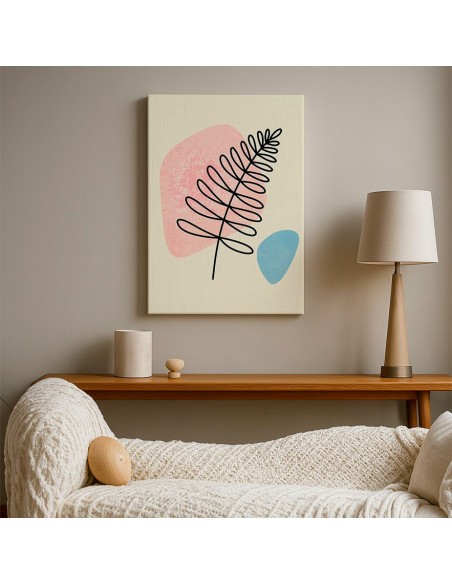 Cuadro Abstracto de Flores 35x50cm Canvas Diseño 0145