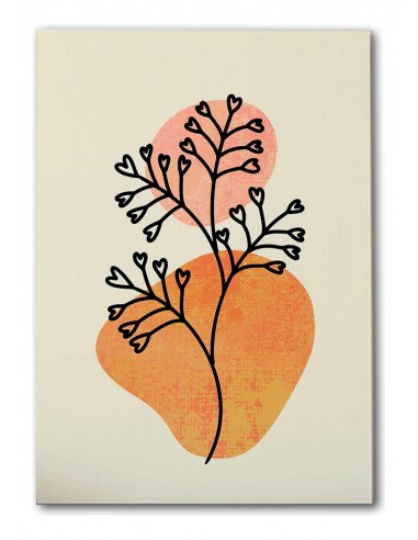 Cuadro Abstracto de Flores 35x50cm Canvas Diseño 0146