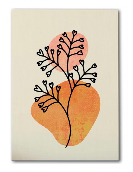 Cuadro Abstracto de Flores 35x50cm Canvas Diseño 0146