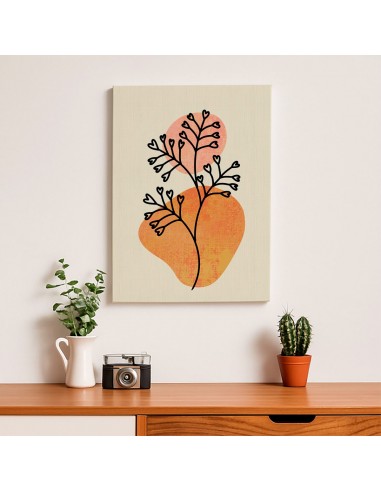 Cuadro Abstracto de Flores 35x50cm Canvas Diseño 0146