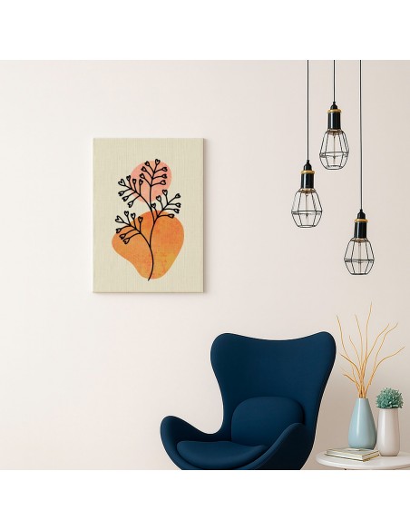 Cuadro Abstracto de Flores 35x50cm Canvas Diseño 0146