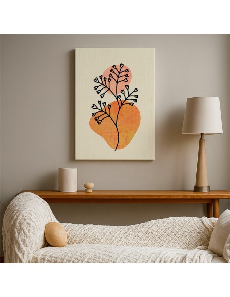 Cuadro Abstracto de Flores 35x50cm Canvas Diseño 0146