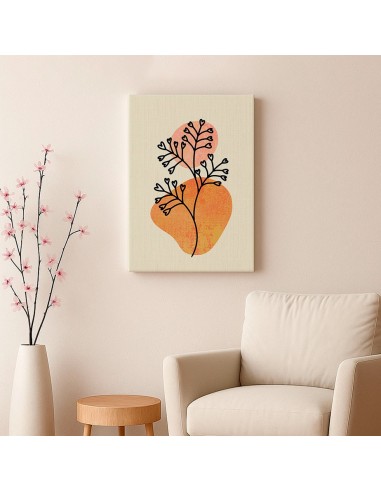 Cuadro Abstracto de Flores 35x50cm Canvas Diseño 0146