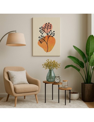 Cuadro Abstracto de Flores 35x50cm Canvas Diseño 0146