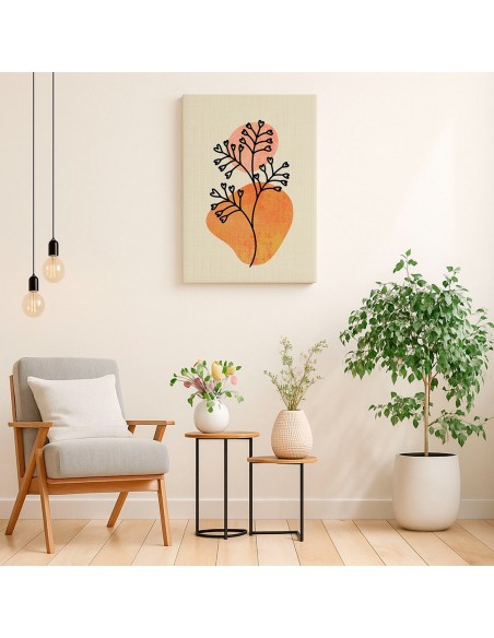 Cuadro Abstracto de Flores 35x50cm Canvas Diseño 0146