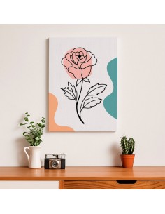 Cuadro Abstracto de Flores 35x50cm Canvas Diseño 0147 2