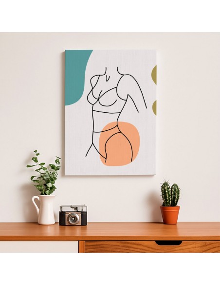 Cuadro Abstracto de Flores 35x50cm Canvas Diseño 0149