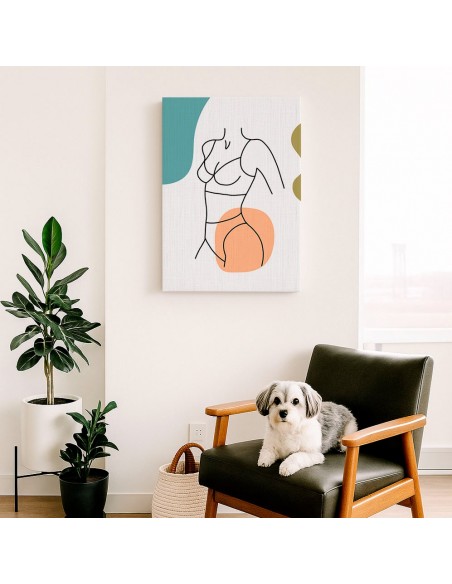 Cuadro Abstracto de Flores 35x50cm Canvas Diseño 0149