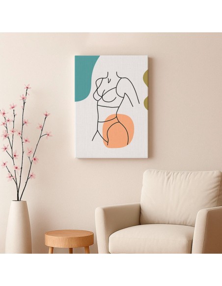 Cuadro Abstracto de Flores 35x50cm Canvas Diseño 0149