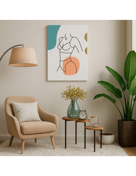 Cuadro Abstracto de Flores 35x50cm Canvas Diseño 0149