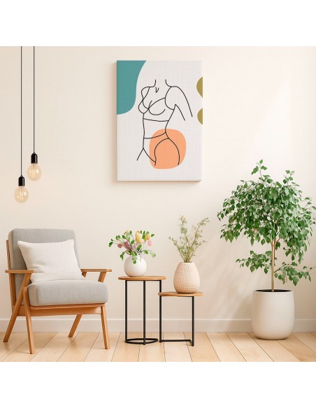 Cuadro Abstracto de Flores 35x50cm Canvas Diseño 0149