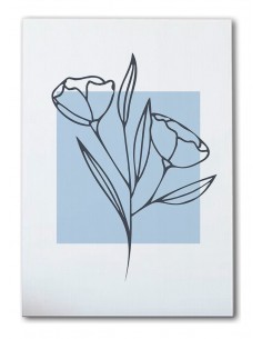 Cuadro Abstracto de Flores 35x50cm Canvas Diseño 0152