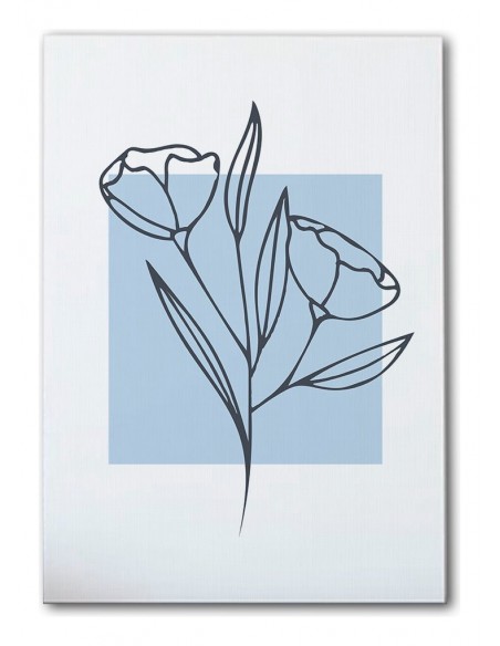 Cuadro Abstracto de Flores 35x50cm Canvas Diseño 0152