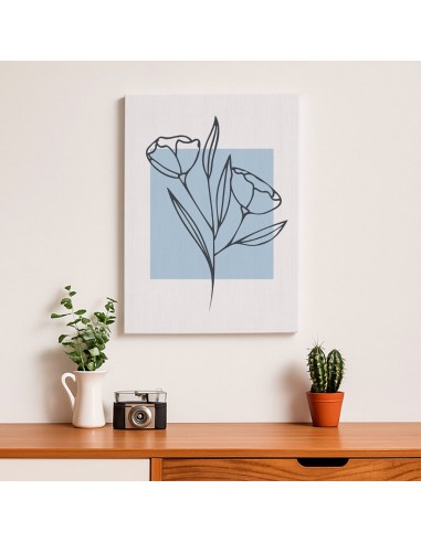 Cuadro Abstracto de Flores 35x50cm Canvas Diseño 0152