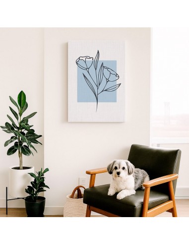 Cuadro Abstracto de Flores 35x50cm Canvas Diseño 0152