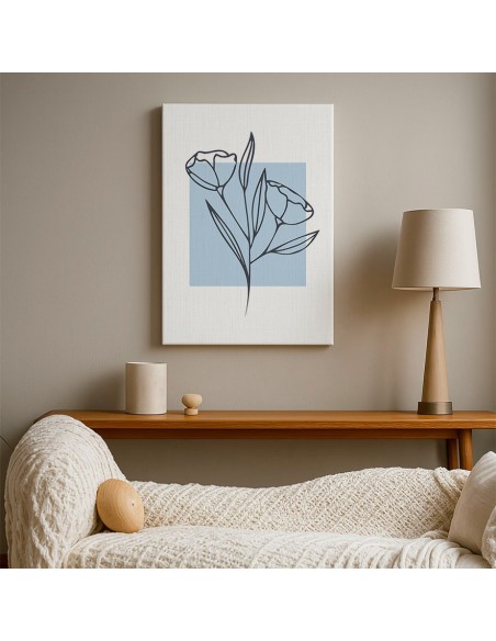 Cuadro Abstracto de Flores 35x50cm Canvas Diseño 0152