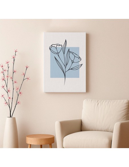 Cuadro Abstracto de Flores 35x50cm Canvas Diseño 0152