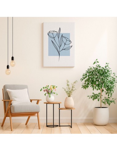 Cuadro Abstracto de Flores 35x50cm Canvas Diseño 0152