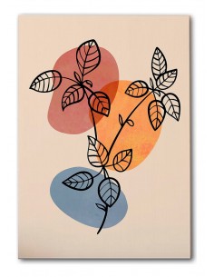 Cuadro Abstracto de Flores 35x50cm Canvas Diseño 0153