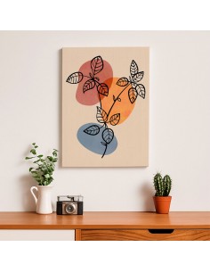 Cuadro Abstracto de Flores 35x50cm Canvas Diseño 0153 2