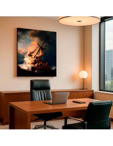 The Storm on the Sea of Galilee by Rembrandt 61x70cm Lienzo Canvas