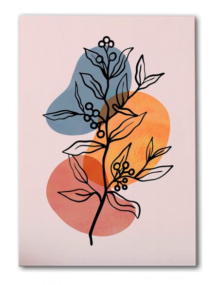 Cuadro Abstracto de Flores 35x50cm Canvas Diseño 0154