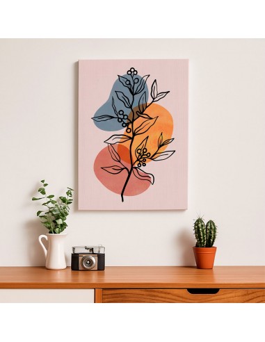 Cuadro Abstracto de Flores 35x50cm Canvas Diseño 0154