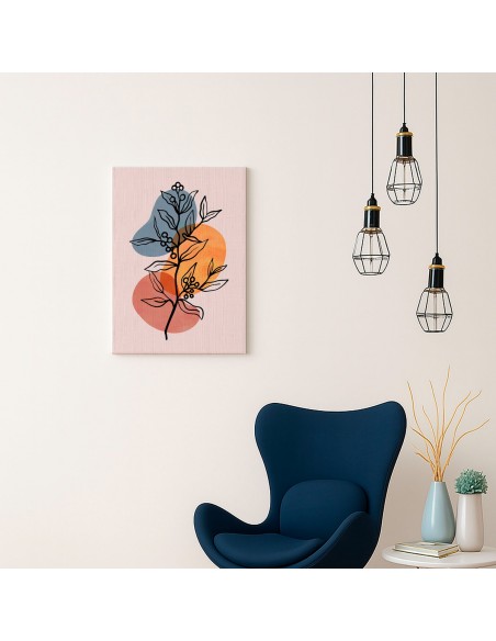 Cuadro Abstracto de Flores 35x50cm Canvas Diseño 0154