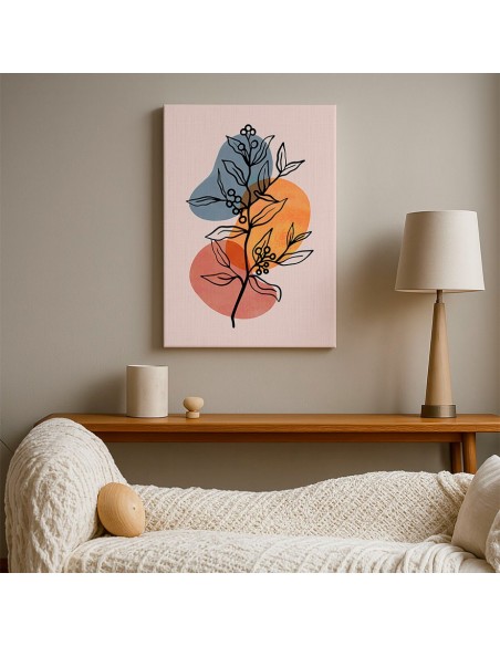 Cuadro Abstracto de Flores 35x50cm Canvas Diseño 0154