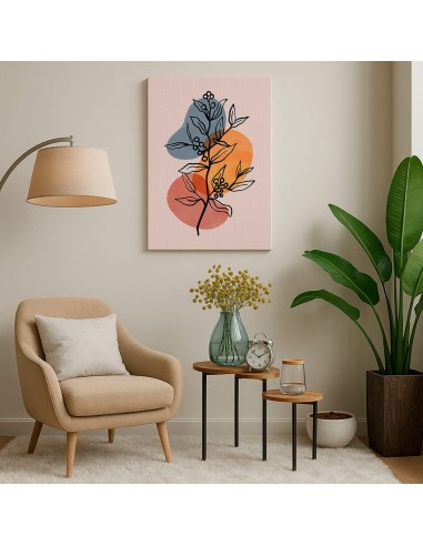 Cuadro Abstracto de Flores 35x50cm Canvas Diseño 0154