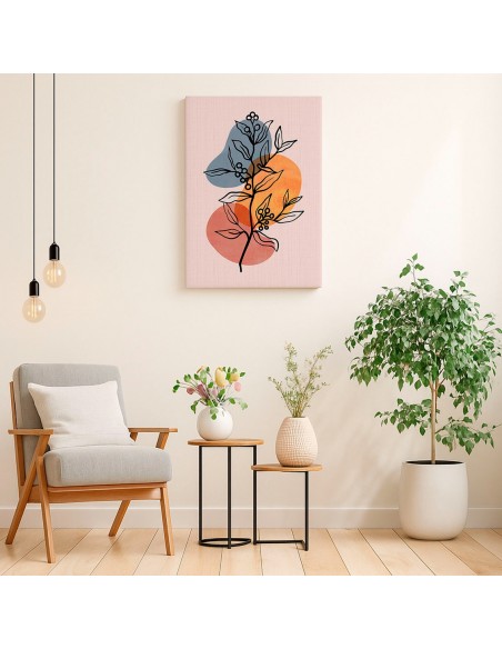 Cuadro Abstracto de Flores 35x50cm Canvas Diseño 0154