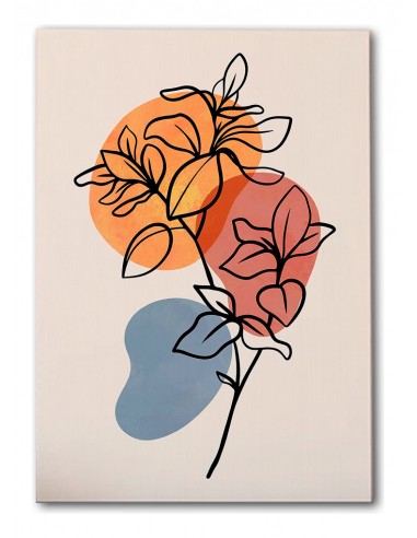 Cuadro Abstracto de Flores 35x50cm Canvas Diseño 0155