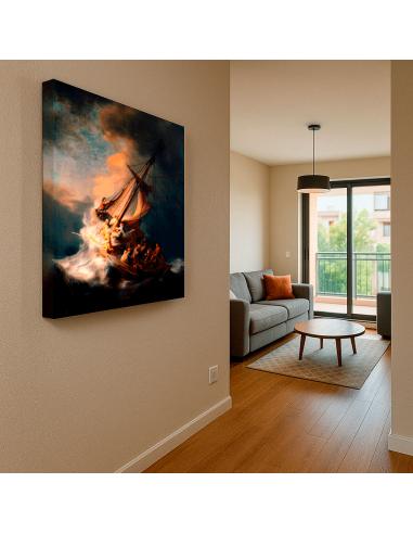 The Storm on the Sea of Galilee by Rembrandt 61x70cm Lienzo Canvas